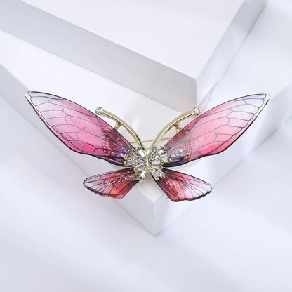 Retro Butterfly Imitation Pearl Alloy Rhinestone Women'S Brooches