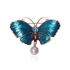 Retro Butterfly Imitation Pearl Alloy Rhinestone Women'S Brooches