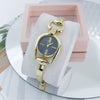 Retro Button Ring Women's Alloy Bracelet Watch Casual Fashion Quartz Round Dial
