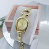 Retro Button Ring Women's Alloy Bracelet Watch Casual Fashion Quartz Round Dial