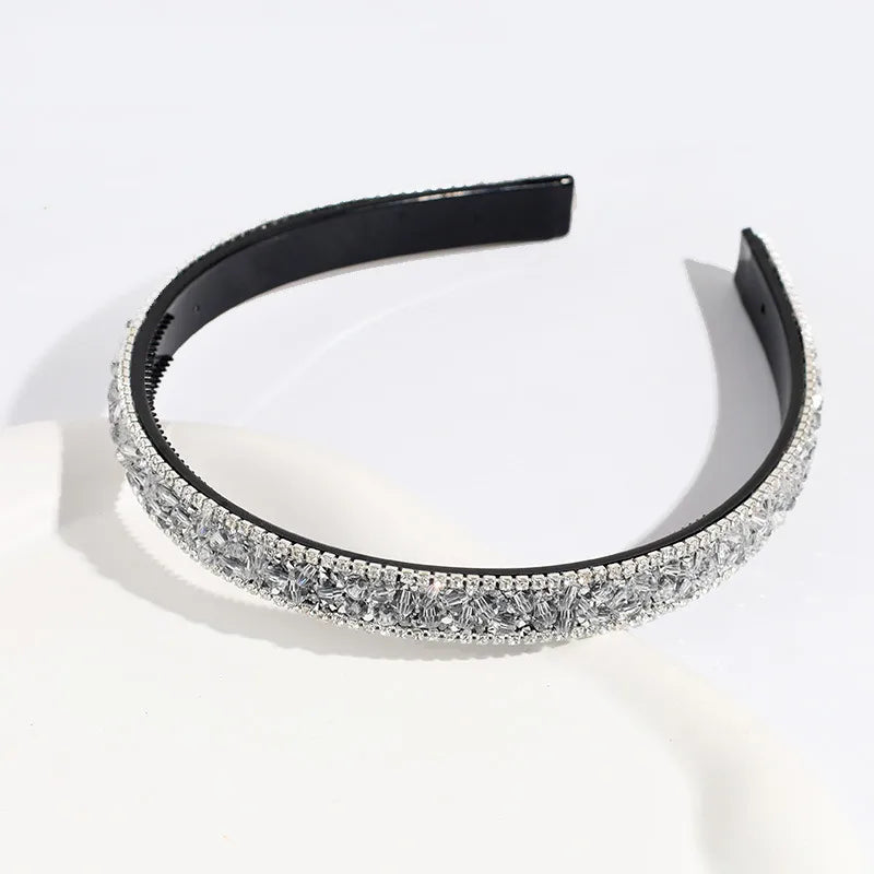 Women'S Retro C Shape Rhinestone Handmade Hair Band