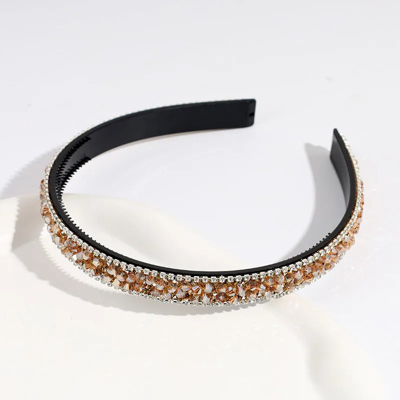 Women'S Retro C Shape Rhinestone Handmade Hair Band