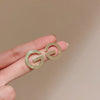 Retro C Shape Solid Color Metal Plating Women'S Earrings 1 Pair