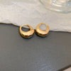 Retro C Shape Solid Color Metal Plating Women'S Earrings 1 Pair