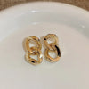 Retro C Shape Solid Color Metal Plating Women'S Earrings 1 Pair