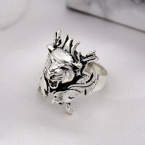 Retro Cartoon Animal Ring For Men And Unisex Wear Electroplated Alloy Character Jewelry Accessory