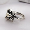 Retro Cartoon Animal Ring For Men And Unisex Wear Electroplated Alloy Character Jewelry Accessory