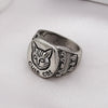 Retro Cartoon Animal Ring For Men And Unisex Wear Electroplated Alloy Character Jewelry Accessory
