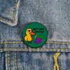 Retro Cartoon Character Mixed Materials Printing Unisex Brooches