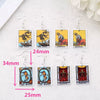 Retro Cartoon Character Resin Earrings Exaggerated Statement Ear Jewelry For Women And Men