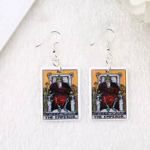 Retro Cartoon Character Resin Earrings Exaggerated Statement Ear Jewelry For Women And Men