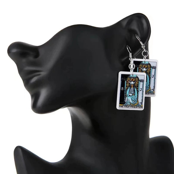 Retro Cartoon Character Resin Earrings Exaggerated Statement Ear Jewelry For Women And Men