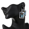 Retro Cartoon Character Resin Statement Earrings Exaggerated Unisex Plastic Ear Jewelry With A Bold Personality Style