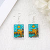 Retro Cartoon Character Resin Statement Earrings Exaggerated Unisex Plastic Ear Jewelry With A Bold Personality Style