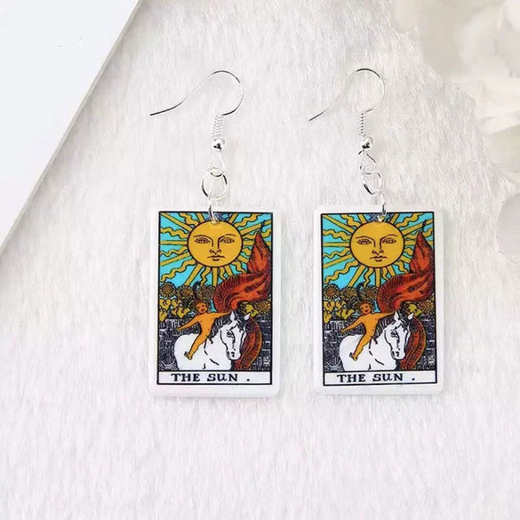 Retro Cartoon Character Resin Statement Earrings Exaggerated Unisex Plastic Ear Jewelry With A Bold Personality Style