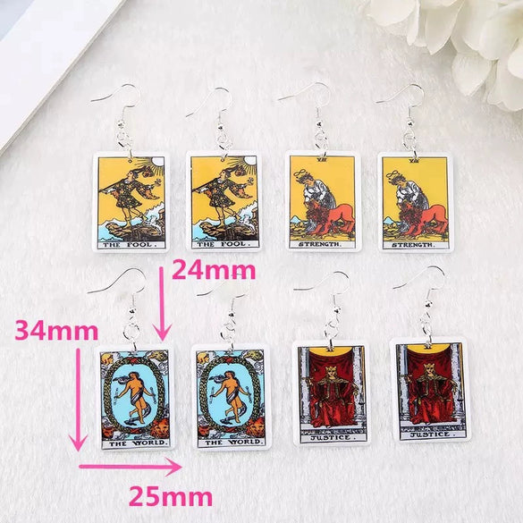 Retro Cartoon Character Resin Statement Earrings Exaggerated Unisex Plastic Ear Jewelry With A Bold Personality Style
