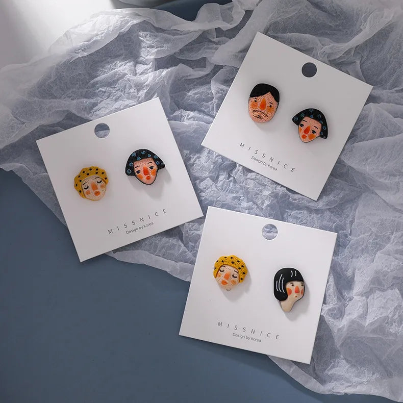 Retro Cartoon Figure Soft  Hand-Made Earrings Wholesale Nihaojewelry