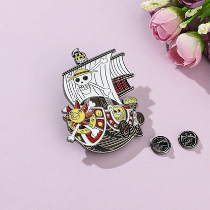 Retro Cartoon Skull Alloy Plating Unisex Brooches