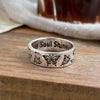 Retro Carved Butterfly Women's Ring Alloy Electroplating