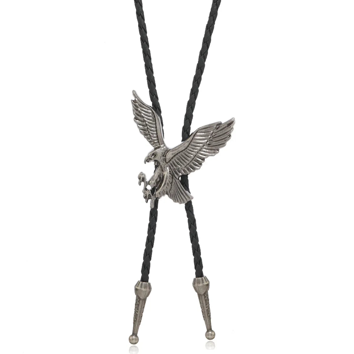 Retro Cattle Eagle Pu Leather Alloy Men'S Bolo Tie Necklaces