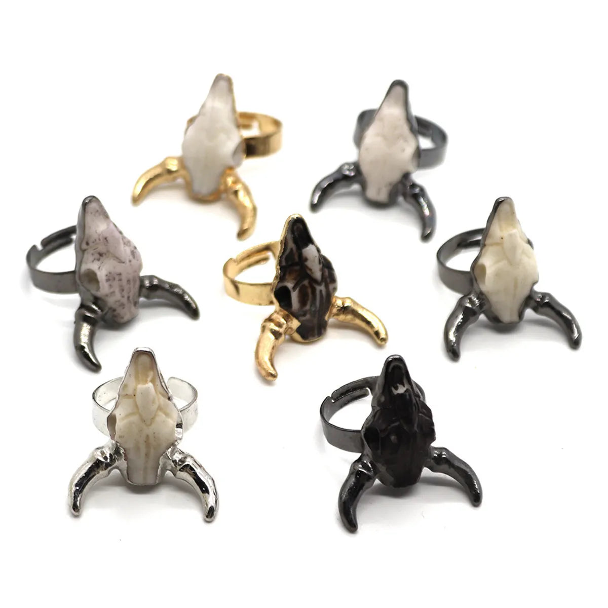 Retro Cattle Resin Unisex Open Ring 1 Piece