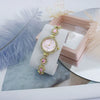 Retro Chalcedony Alloy Bracelet Watch For Women With Mineral Reinforced Glass Mirror And Jewelry Buckle