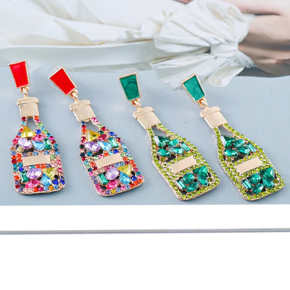 Fashion Diamond Alloy Acrylic Earrings Ear Studs