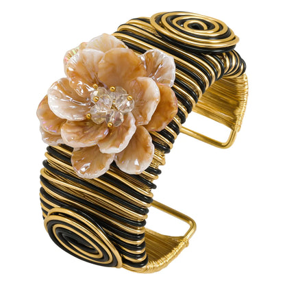 Retro Classic Style Flower Alloy Plating Women'S Bangle