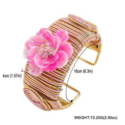 Retro Classic Style Flower Alloy Plating Women'S Bangle