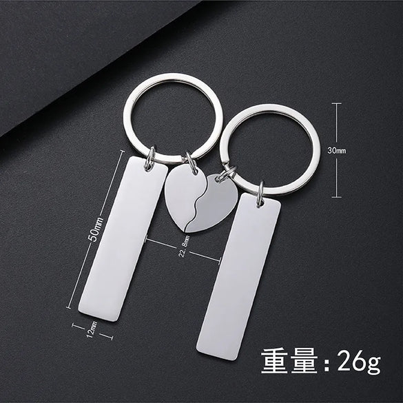 Retro Classic Style Geometric Customization Laser Engraving 201 Stainless Steel Plating Unisex Bag Pendant Keychain