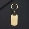 Retro Classic Style Geometric Customization Laser Engraving 201 Stainless Steel Pu Leather Unisex Bag Pendant Keychain