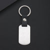 Retro Classic Style Geometric Customization Laser Engraving 201 Stainless Steel Pu Leather Unisex Bag Pendant Keychain
