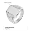 Retro Classic Style Geometric Customization Laser Engraving Titanium Steel Plating Men'S Rings Men Signet Rings