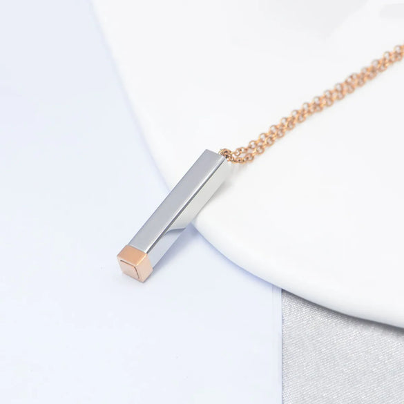 Retro Classic Style Geometric Customization Laser Engraving Titanium Steel Plating Unisex Pendant Necklace Men Pendant Necklaces