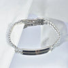 Retro Classic Style Geometric Customization Laser Engraving Titanium Steel Zircon Men'S Bracelets Men Chain Bracelets