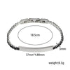 Retro Classic Style Geometric Customization Laser Engraving Titanium Steel Zircon Men'S Bracelets Men Chain Bracelets