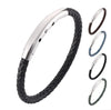 Retro Classic Style Geometric Pu Leather Titanium Steel Plating Unisex Bracelets Men Cord & Leather Bracelets