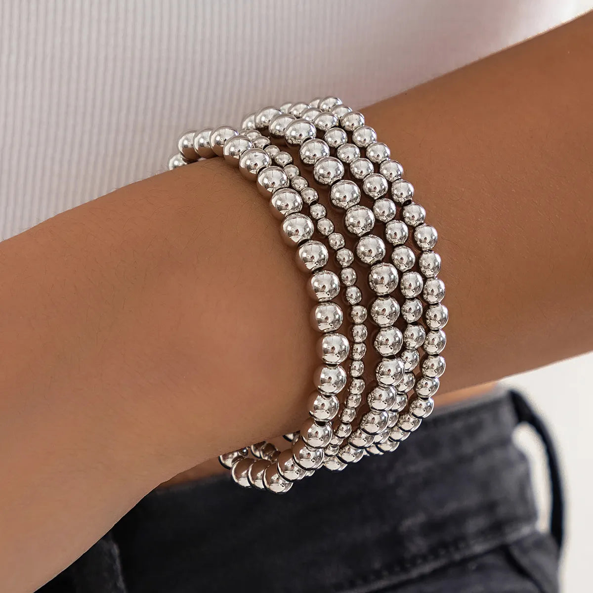 Retro Classic Style Round Ccb Wholesale Bracelets