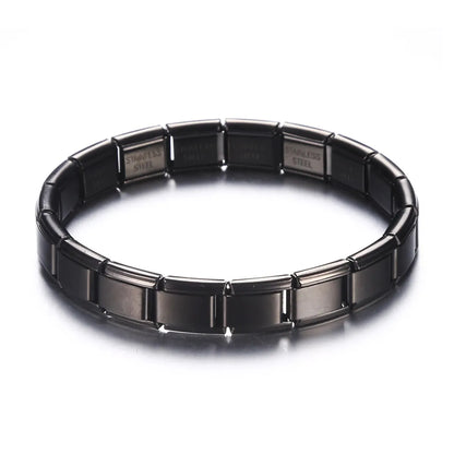 Retro Classic Style Round Square Stainless Steel Unisex Bangle