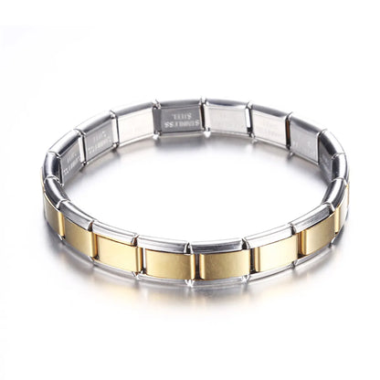 Retro Classic Style Round Square Stainless Steel Unisex Bangle