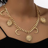 Retro Classic Style Sun Moon Alloy Zinc Alloy Wholesale Necklace