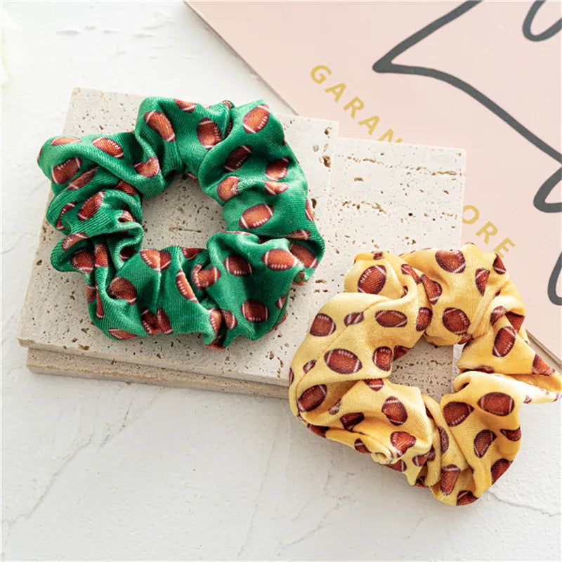 Retro Color Block Cloth Hair Tie