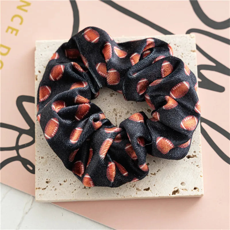 Retro Color Block Cloth Hair Tie