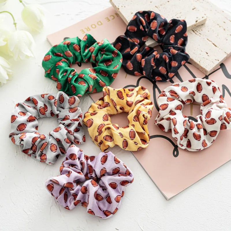 Retro Color Block Cloth Hair Tie