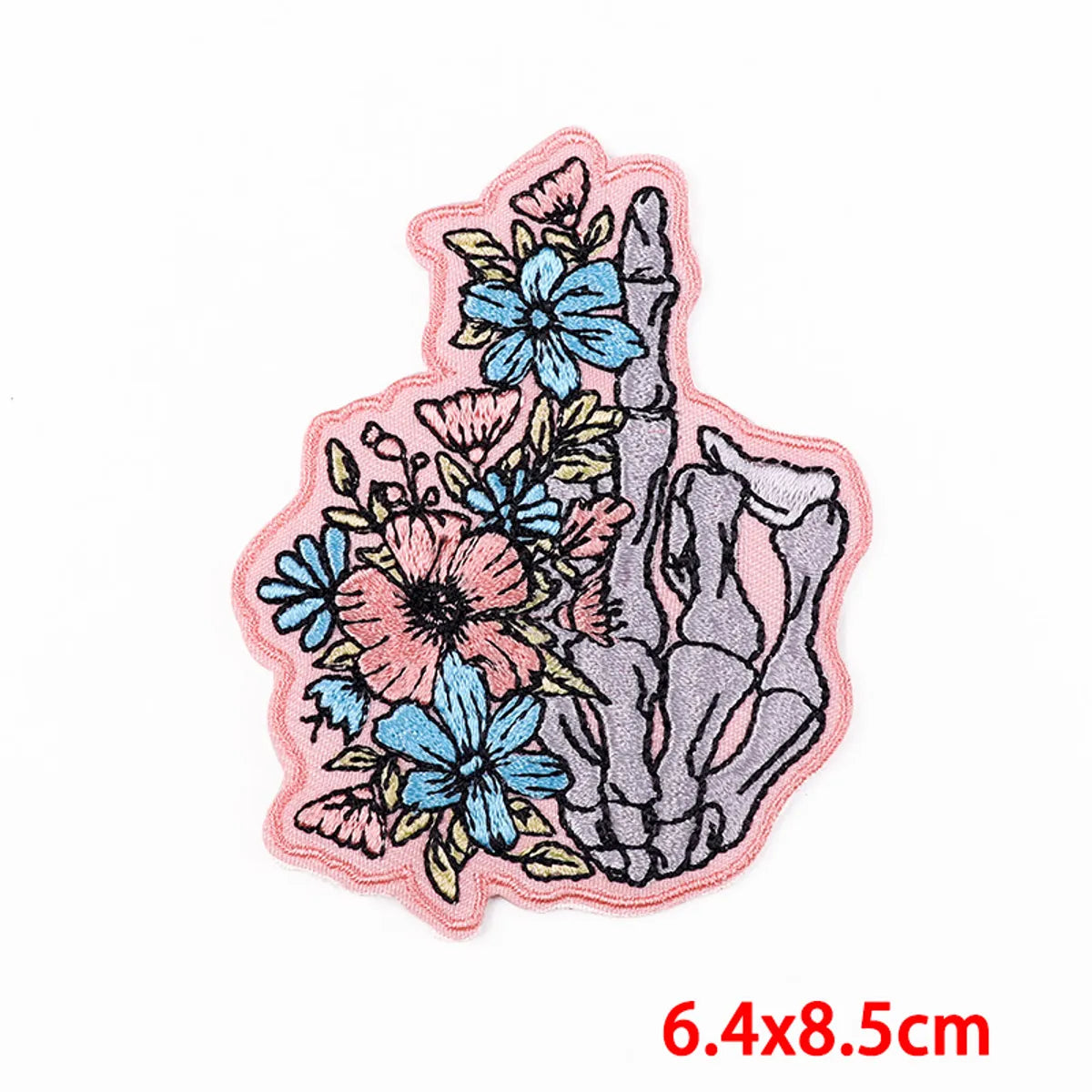 Retro Color Block Embroidery Thread Cloth Sticker 1 Piece