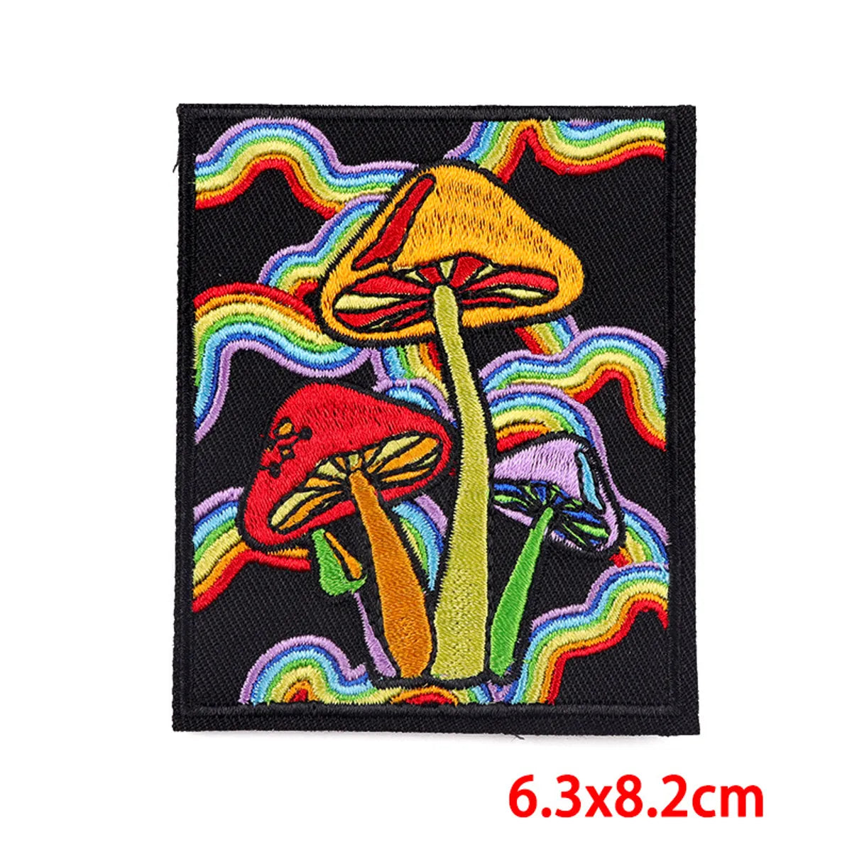 Retro Color Block Heart Shape Embroidery Thread Cloth Sticker 1 Piece