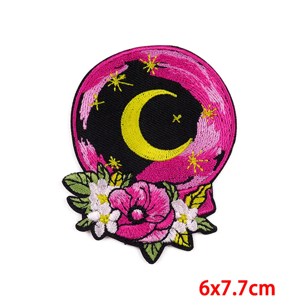 Retro Color Block Heart Shape Embroidery Thread Cloth Sticker 1 Piece