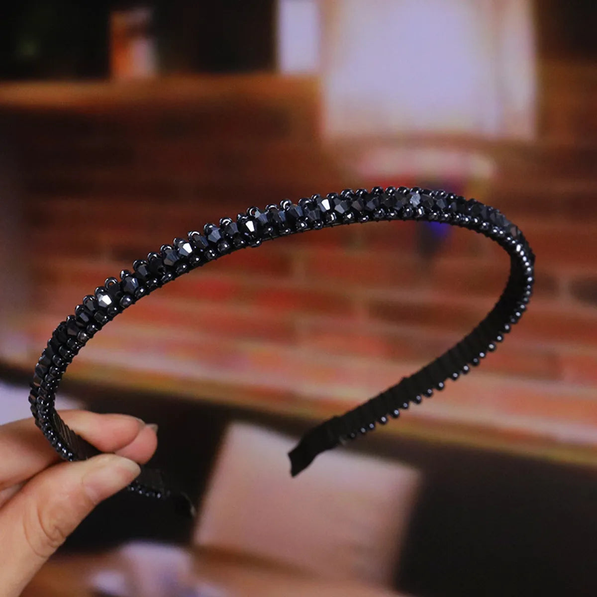 Retro Colorful Rhinestone Artificial Crystal Hair Band