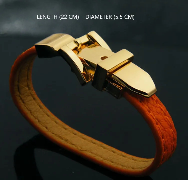 Pu Leather Copper Retro Commute Plating Solid Color Wristband