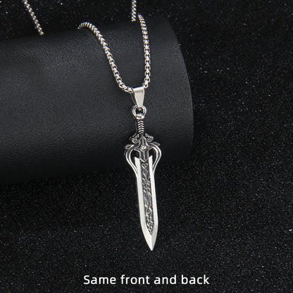 Retro Commute Sword 201 Stainless Steel Zinc Alloy Unisex Pendant Necklace